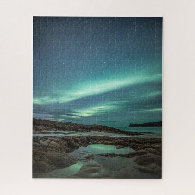 Nordlichter Norwegen Puzzle (Vertikal)