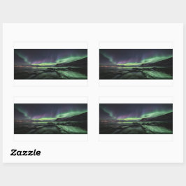 Nordlichter Norwegen Rechteckiger Aufkleber