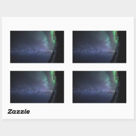 Nordlichter Norwegen Rechteckiger Aufkleber