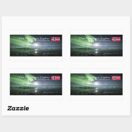 Nordlichter Norwegen Rechteckiger Aufkleber