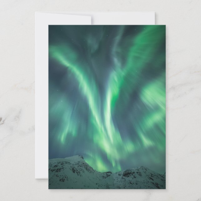 Nordlichter Norwegen Save The Date (Vorderseite)