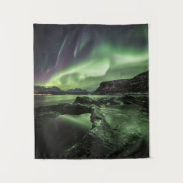 Nordlichter Norwegen Wandteppich