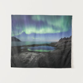 Nordlichter Norwegen Wandteppich