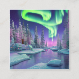 Nordlichter Quadratische Visitenkarte