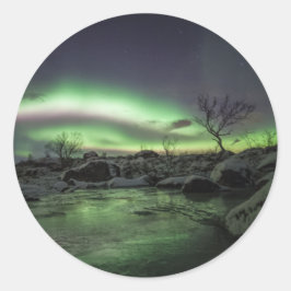 Nordlichter Runder Aufkleber