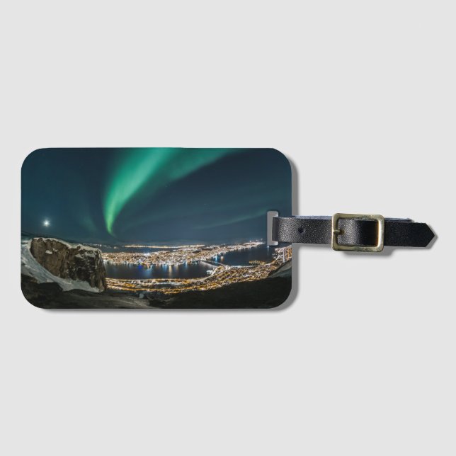 Nordlichter Tromso Gepäckanhänger (Vorderseite (Horizontal))