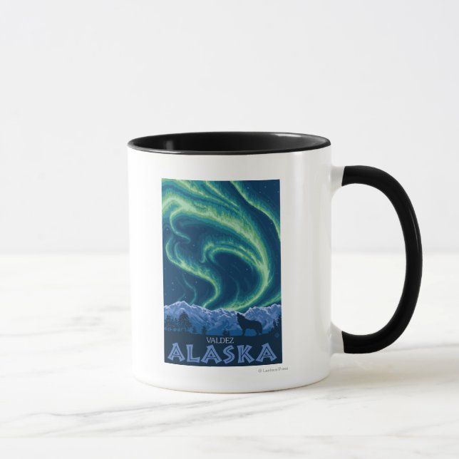Nordlichter - Valdez, Alaska Tasse (Rechts)