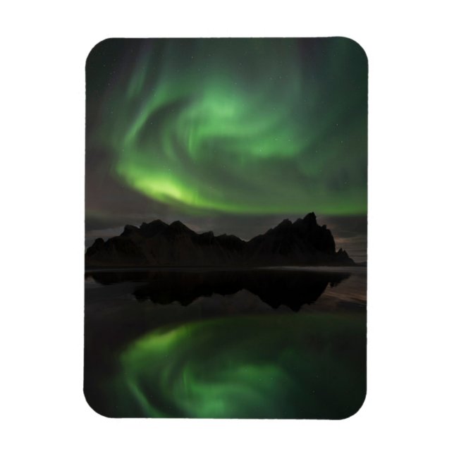 Nordlichter | Vestrahorn Beach Hofn, Island Magnet (Vertikal)