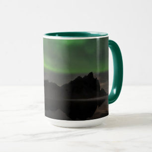 Nordlichter Vestrahorn Beach Hofn, Island Tasse