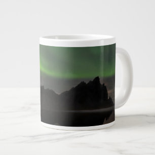 Nordlichter Vestrahorn Strand Hofn, Island Jumbo-Tasse