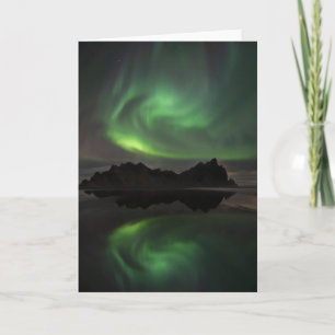 Nordlichter   Vestrahorn Strand Hofn, Island Karte