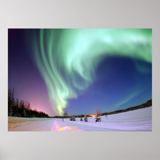 Nordlichter von Alaska Fotograf Poster (Vorne)