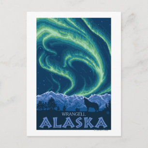 Nordlichter - Wrangell, Alaska Postkarte