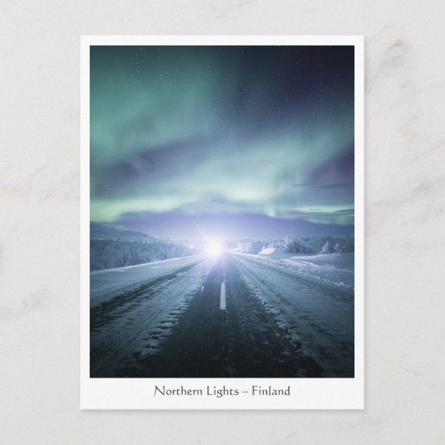 Nordlichtfinnland Postkarte (Vorderseite)