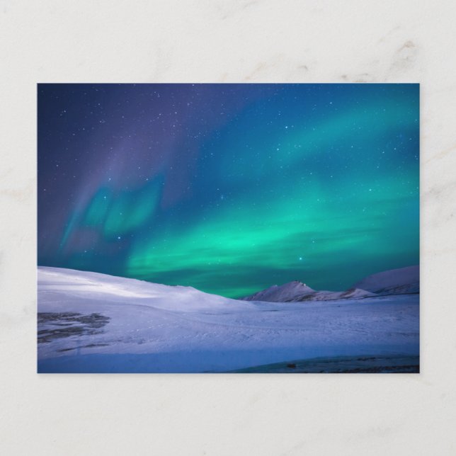 Nordlichtkarte Postkarte (Vorderseite)