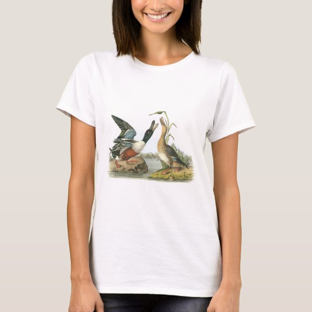 Nordlöffelente durch Audubon T-Shirt (Vorderseite)