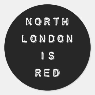 Nordlondon ist rot - Arsenal Coyg Fußball-Slogan Runder Aufkleber