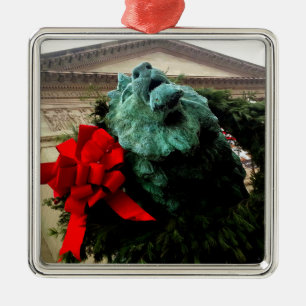 Nordlöwe am Art Institute of Chicago Ornament Aus Metall