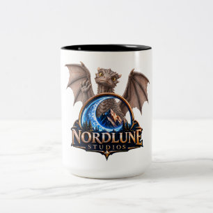 Nordlune-Drache Tasse Fantasy Mond & Berg