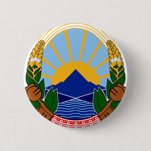 Nordmacedonia-Emblem Button (Vorderseite)