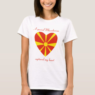 Nordmakedonien-Flagge Schweden T - Shirt