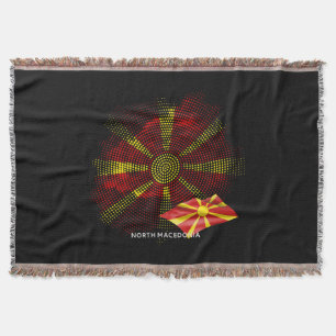 Nordmazedonien-Flagge Decke