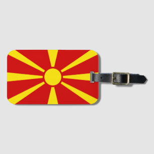 Nordmazedonien-Flagge Gepäckanhänger