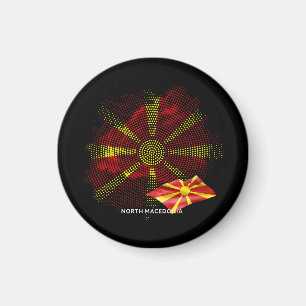 Nordmazedonien-Flagge Magnet