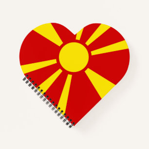Nordmazedonien-Flagge Notizbuch