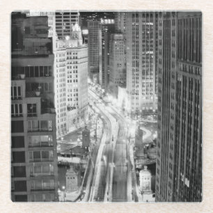 Nordmichigan-Allee in Chicago nach Winter Glasuntersetzer