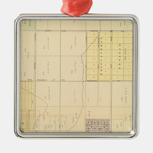 Nordomaha, Nebraska Silbernes Ornament (Vorne)