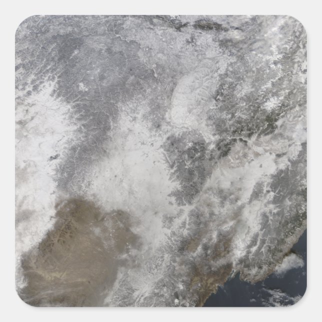 Nordost-China Quadratischer Aufkleber (Vorderseite)