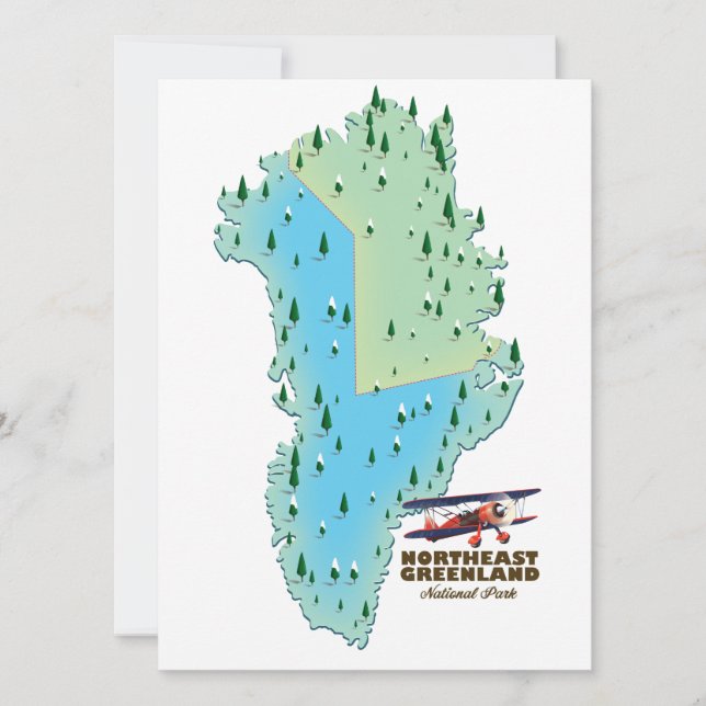 Nordost-Grönland-Nationalpark-Karte (Vorderseite)