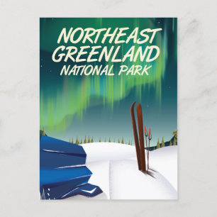 Nordost-Grönland-Reiseposter Postkarte