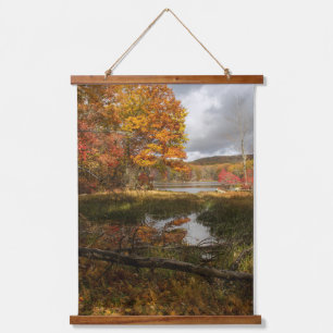 Nordost-Herbst Wandteppich Mit Holzrahmen