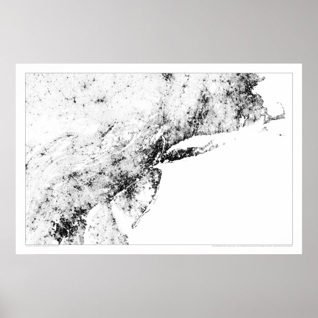 Nordost Korridor Census Dotmap Poster (Vorne)