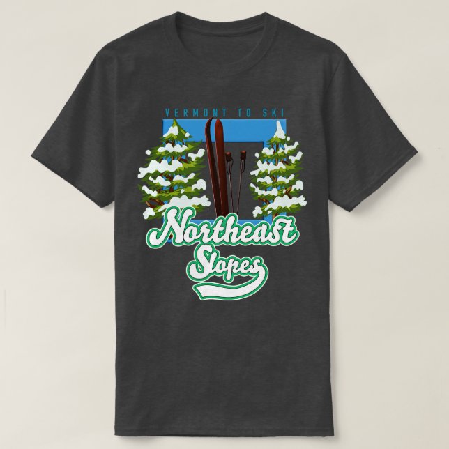 Nordost-Pisten Vermont Ski T-Shirt (Design vorne)