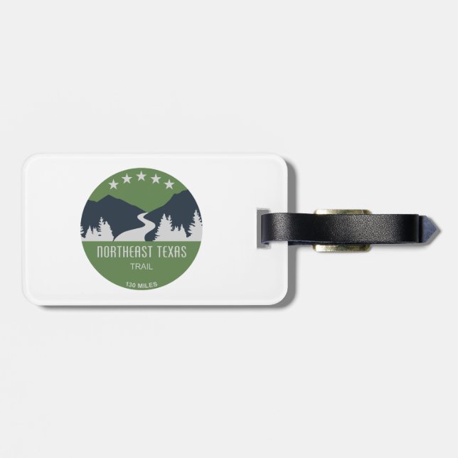 Nordost-Texas-Weg Gepäckanhänger (Rückseite horizontal)