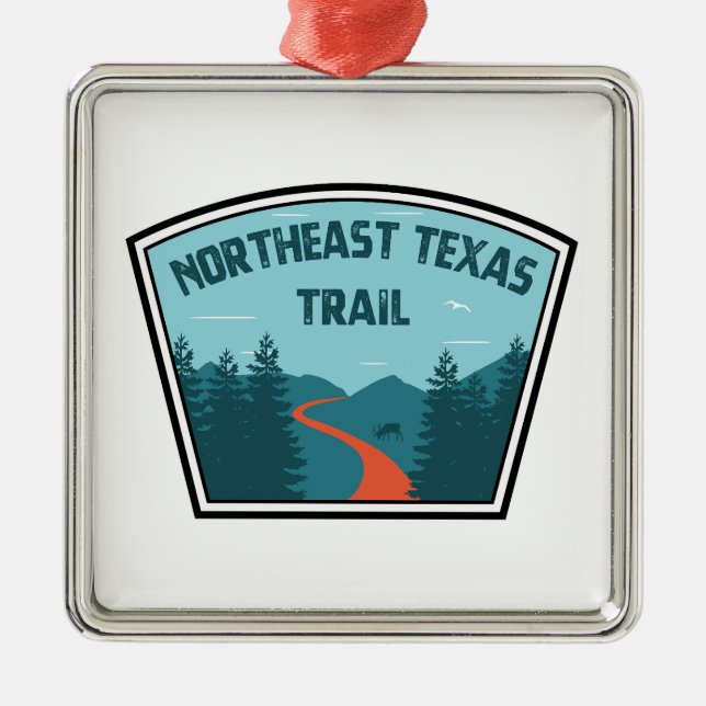 Nordost-Texas-Weg Ornament Aus Metall (Vorne)