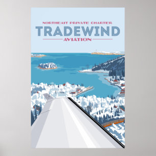 Nordost-Winter-Tradewind-Luftfahrtposter Poster