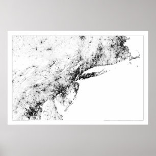 Nordostkorridor-Zählung Dotmap Poster