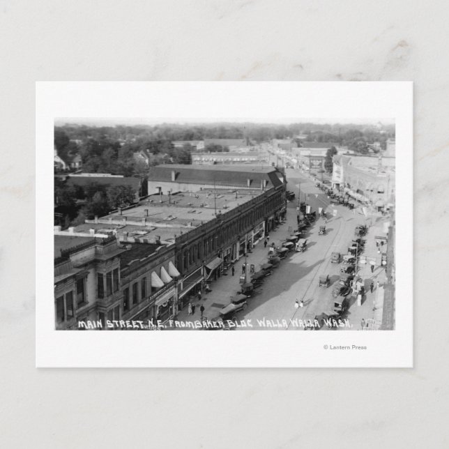 Nordöstliche Sicht auf die Main St vom Baker Bldg Postkarte (Vorderseite)