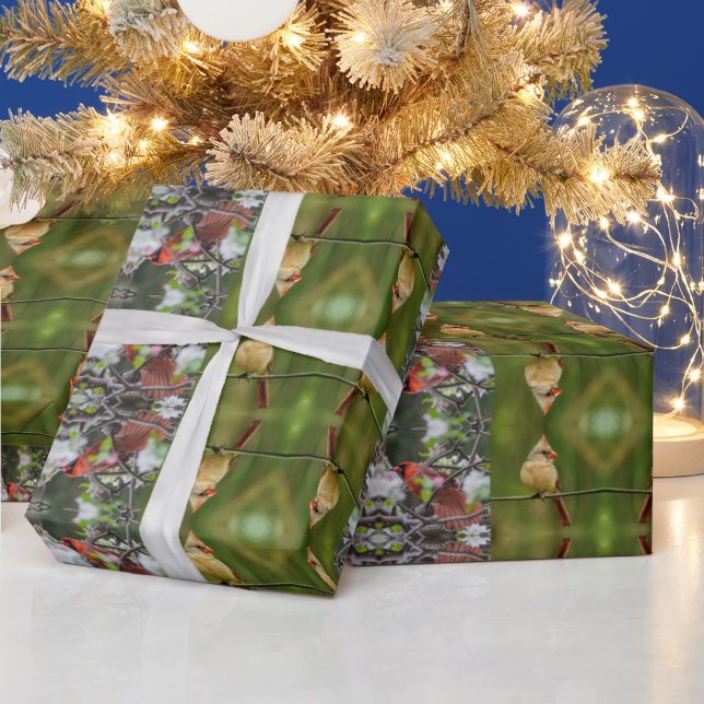 Nordpaare Kardinal Geschenkpapier (Feiertage)