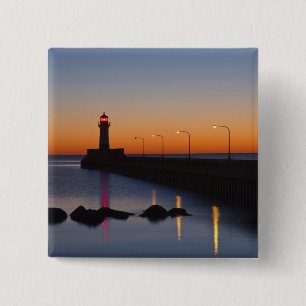 Nordpier-Leuchtturm in Duluth, Minnesota, Button