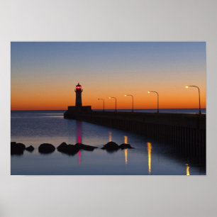 Nordpier-Leuchtturm in Duluth, Minnesota, Poster