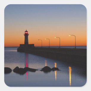 Nordpier-Leuchtturm in Duluth, Minnesota, Quadratischer Aufkleber