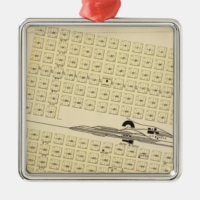 Nordplatte, Nebraska Ornament Aus Metall (Vorne)