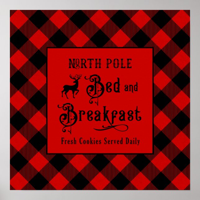 Nordpol Bed and Breakfast Bauernhof Weihnachten Poster (Vorne)