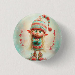 Nordpol-Elfen-Feier Weihnachtszauber Button