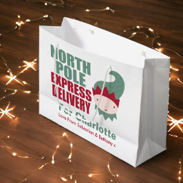 Nordpol Express Lieferung Personalisierter Elf Große Geschenktüte